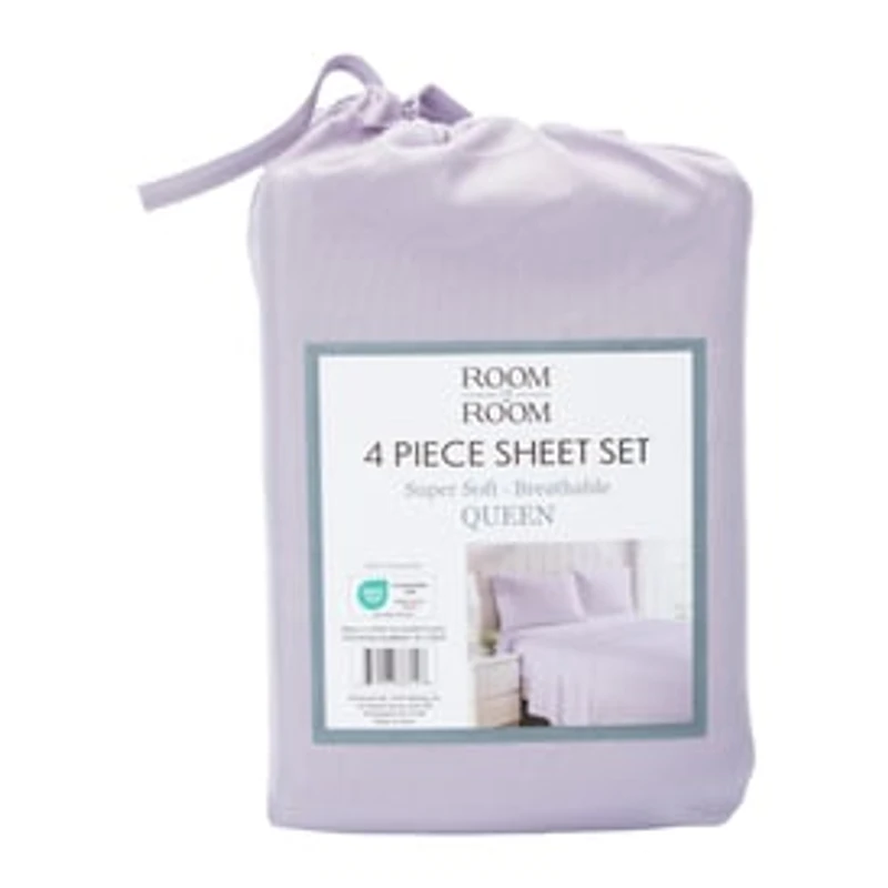 Queen Size 4-Piece Sheet Set - Lavender