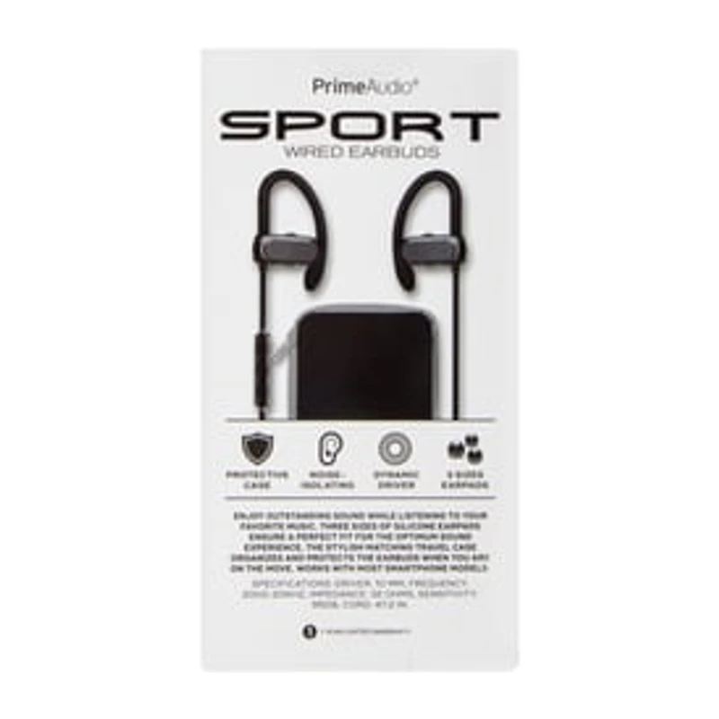 Sport Wired Earbuds With Noise Cancellation