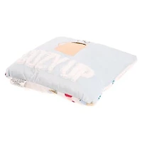 Pastel Winter Theme Sherpa Throw Pillow 16in x