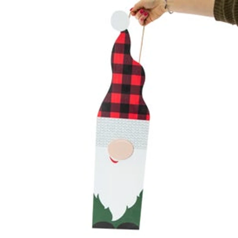Christmas Gnome Wooden Porch Board 31in x 7.5in