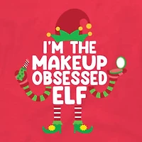 Makeup Obsessed Elf Christmas Graphic Tee