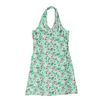 Green Floral Halter Dress