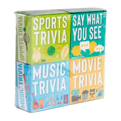 4 in 1 Trivia Game Cards Set