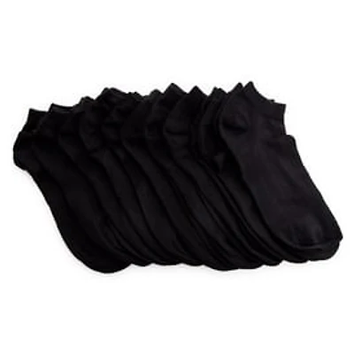 Ladies Black Low-Cut Socks 10-Pack