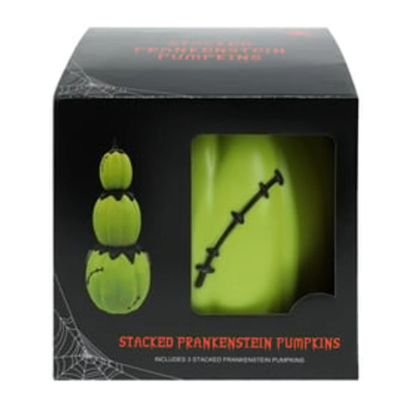Stacked Frankenstein Pumpkins 3-Pack