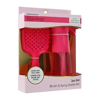 Hairology® Brush & Spray Bottle Hair Care Set