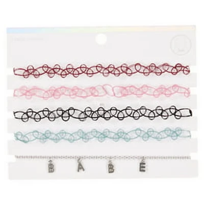 Tattoo Choker Necklace 5-Pack
