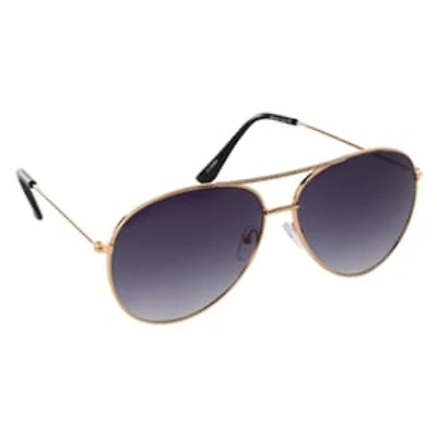 Ladies Aviator Sunglasses With Rhinestone Brow Bar