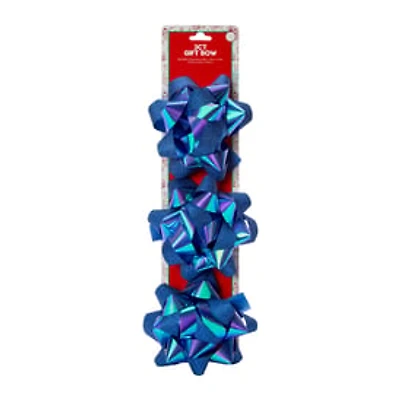Glitter Christmas Gift Bows 3-Count