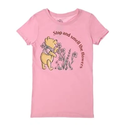 Juniors Winnie The Pooh 'stop & Smell Flowers' Graphic Tee