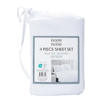 Queen Size 4-Piece Sheet Set - White