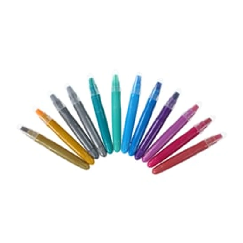 Metallic Twist-Ups Gel Crayons 12-Pack