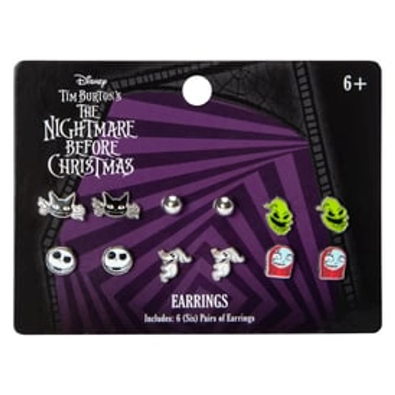 The Nightmare Before Christmas Earrings, 6 Pairs