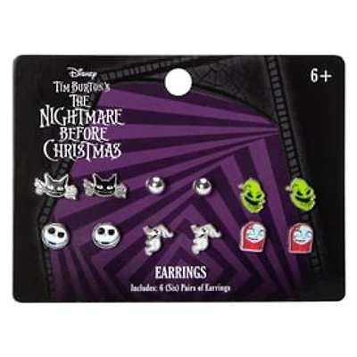 The Nightmare Before Christmas Earrings, 6 Pairs