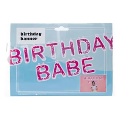 'Birthday Babe' Happy Birthday Banner 6ft