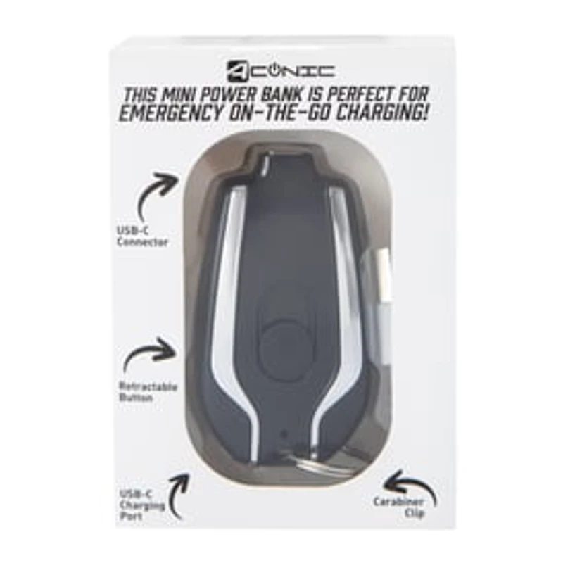 1,000mAh USB-C Rechargeable Keychain Charger