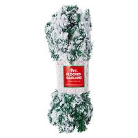 Flocked Greenery Garland 9ft
