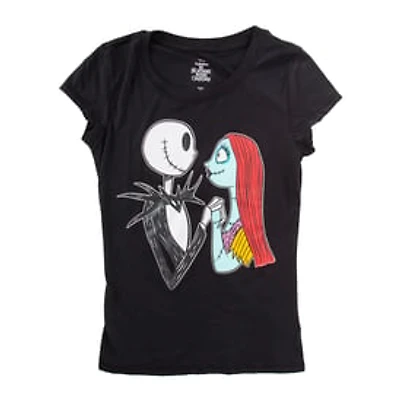 Juniors Disney Tim Burton's The Nightmare Before Christmas Jack & Sally Graphic Tee