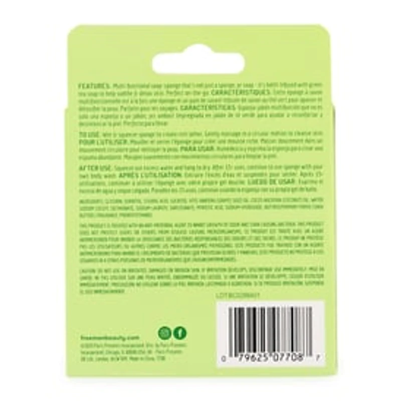 Freeman® Reusable Deep Cleansing Soap infused Sponge With Green Tea