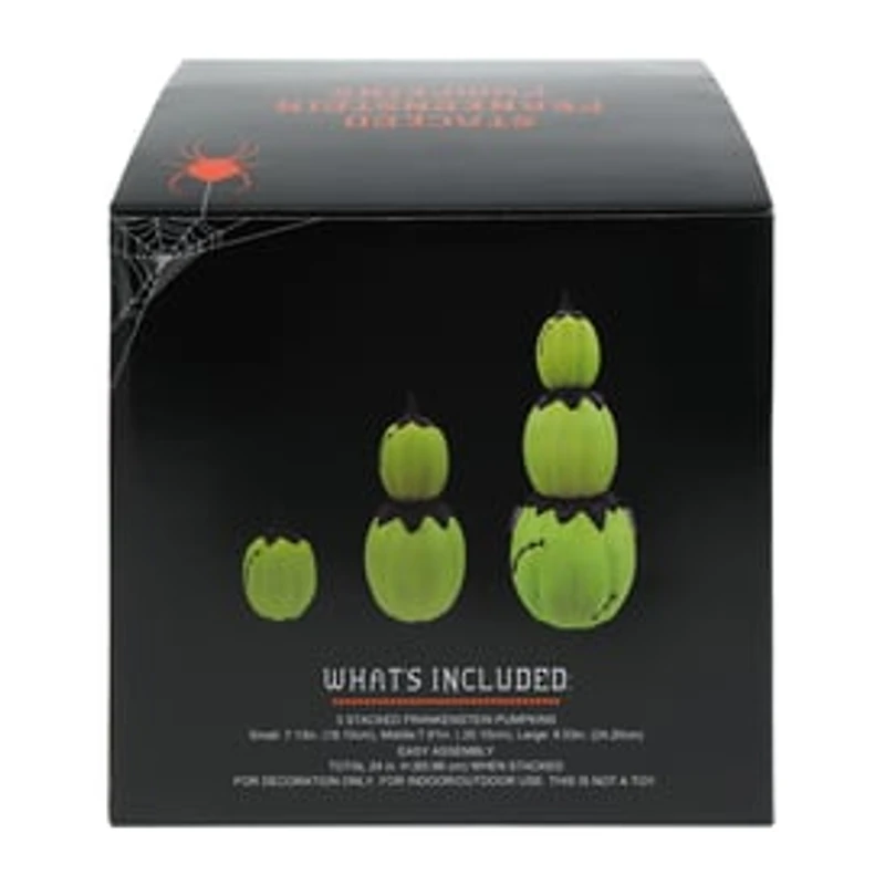 Stacked Frankenstein Pumpkins 3-Pack