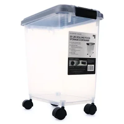 Rolling Pet Food Storage Container w/ 20 lbs Capacity