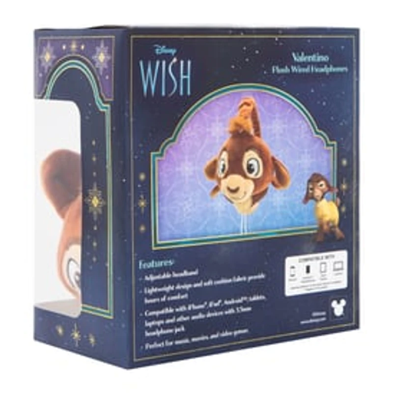 Disney Wish Valentino Plush Wired Headphones