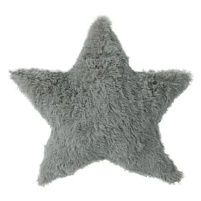Faux Fur Star Pillow 17.5in