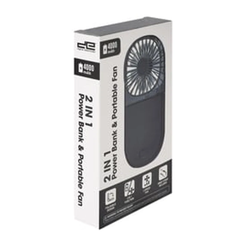 Power Bank & Portable Fan 2-In-1