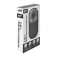 Power Bank & Portable Fan 2-In-1