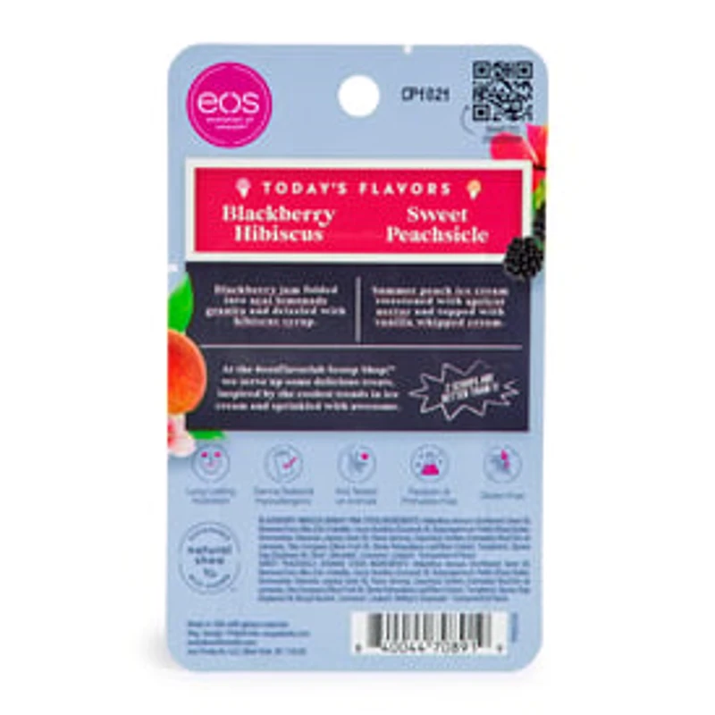 Eos® Blackberry Hibiscus & Sweet Peachsicle Lip Balm 2-Pack