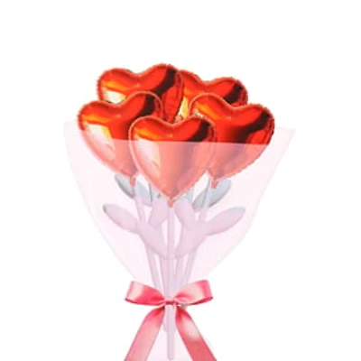 Valentine's Day Party Foil Balloon Bouquet Set