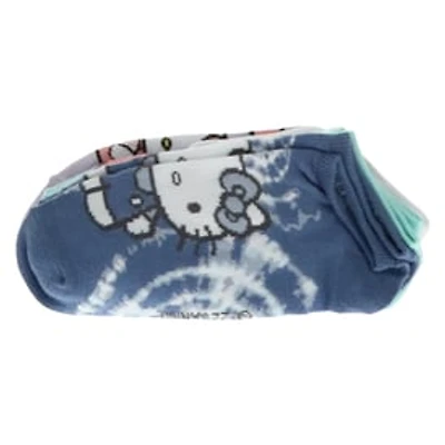 5-Pack Hello Kitty® Tie Dye Ladies Ankle Socks