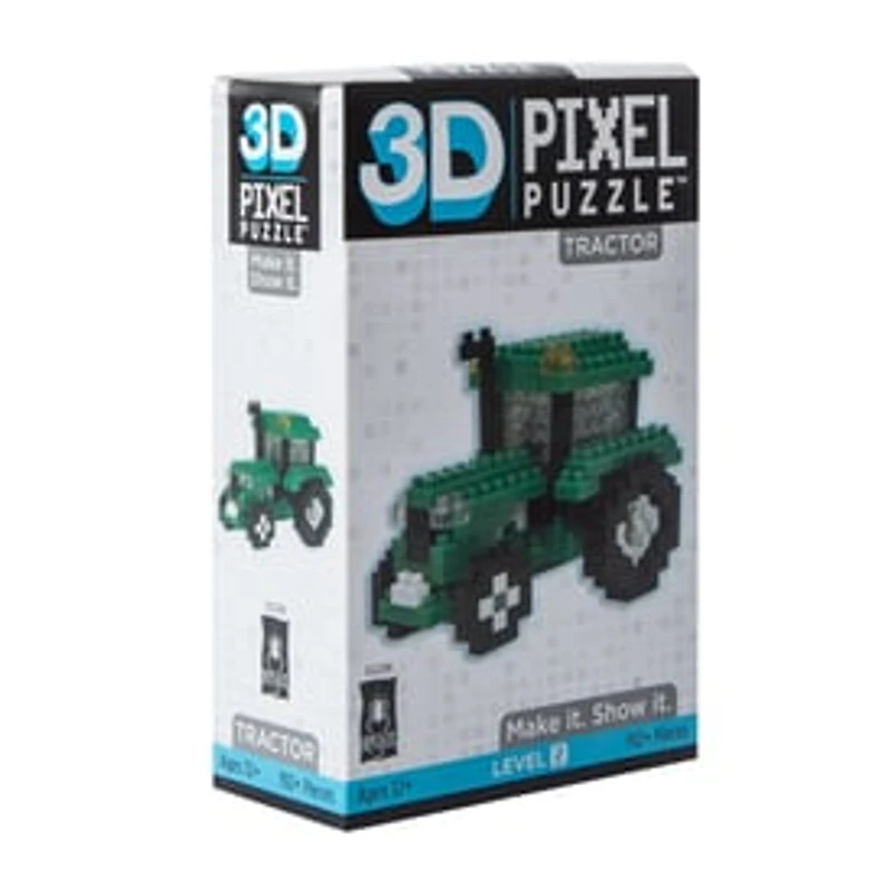 3D Pixel Puzzle™ Tractor 192-Pieces