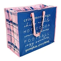 Jumbo Shopping Tote Bag w/ Zipper 22in x 18.5in - Fall Essentials