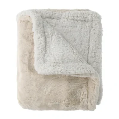 Luxe Collection Faux Fur Reversible Throw 50inx60in