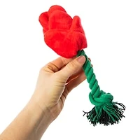 Valentine Rose Rope Dog Toy 10in