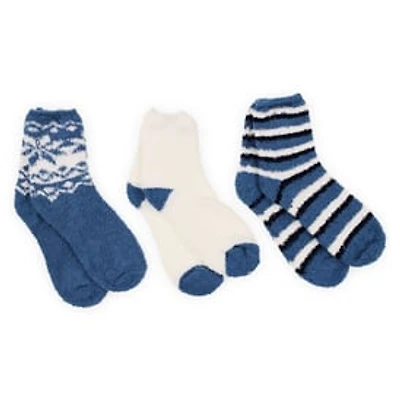 Ladies Crew Slipper Socks, 3 Pairs