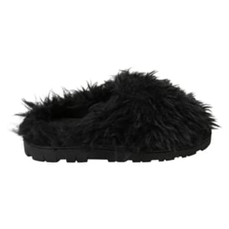 Ladies Faux Fur Fuzzy Slippers