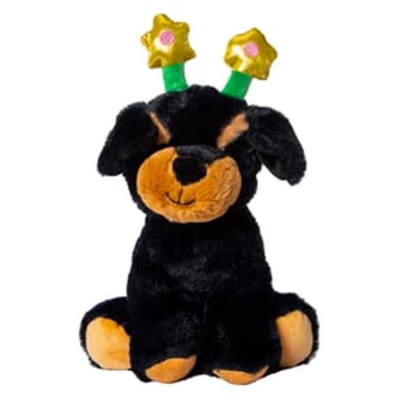 Puppy Stuffed Animal With Headband 8in