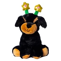Puppy Stuffed Animal With Headband 8in
