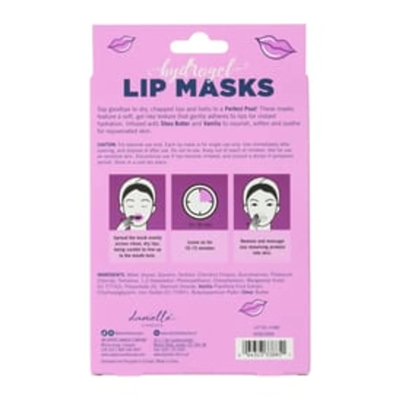Perfect Pout Hydrogel Lip Masks 5-Pack - Shea Butter & Vanilla