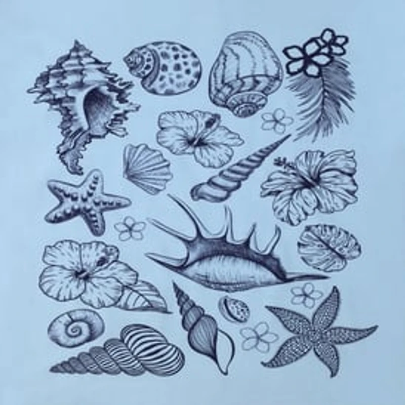 Seashells Collage Graphic Tee