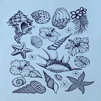 Seashells Collage Graphic Tee