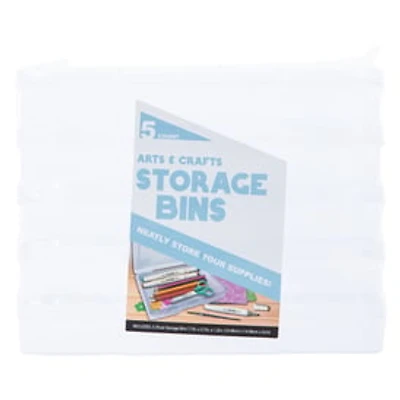 Arts & Crafts Storage Bins 5-Count