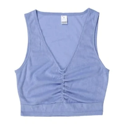 Lavender Terrycloth V-Neck Tank Top
