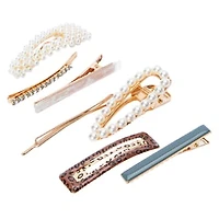 Assorted Fashion Jewelry Hair Clips 8-Count