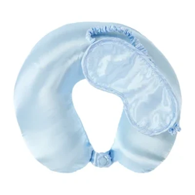 Satin Travel Pillow And Eye Mask Set