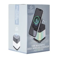 Magnetic Desk Wireless Charger + LED Light 10W