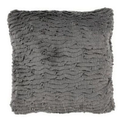 Luxe Collection Textured Faux Fur Pillow 16in