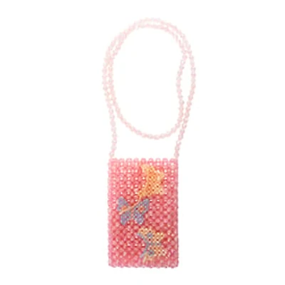 Chunky Beaded Crossbody Pouch For Smartphones